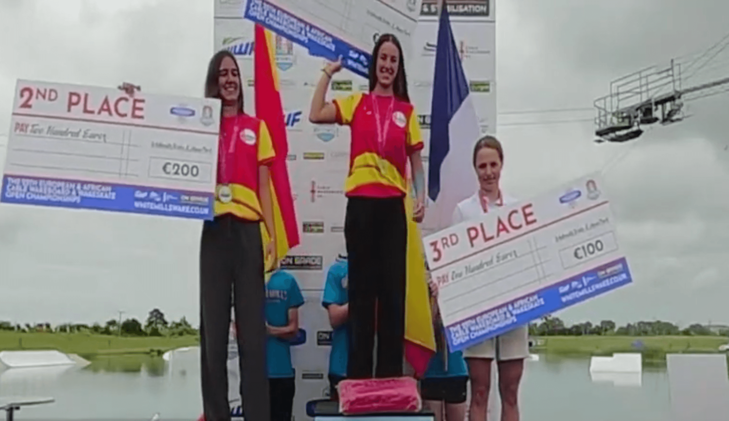 Pòdium femení en la categoria de wakeskate al IWWF European & African Cable Wakeboard, Wakeskate and Seated Open Championship