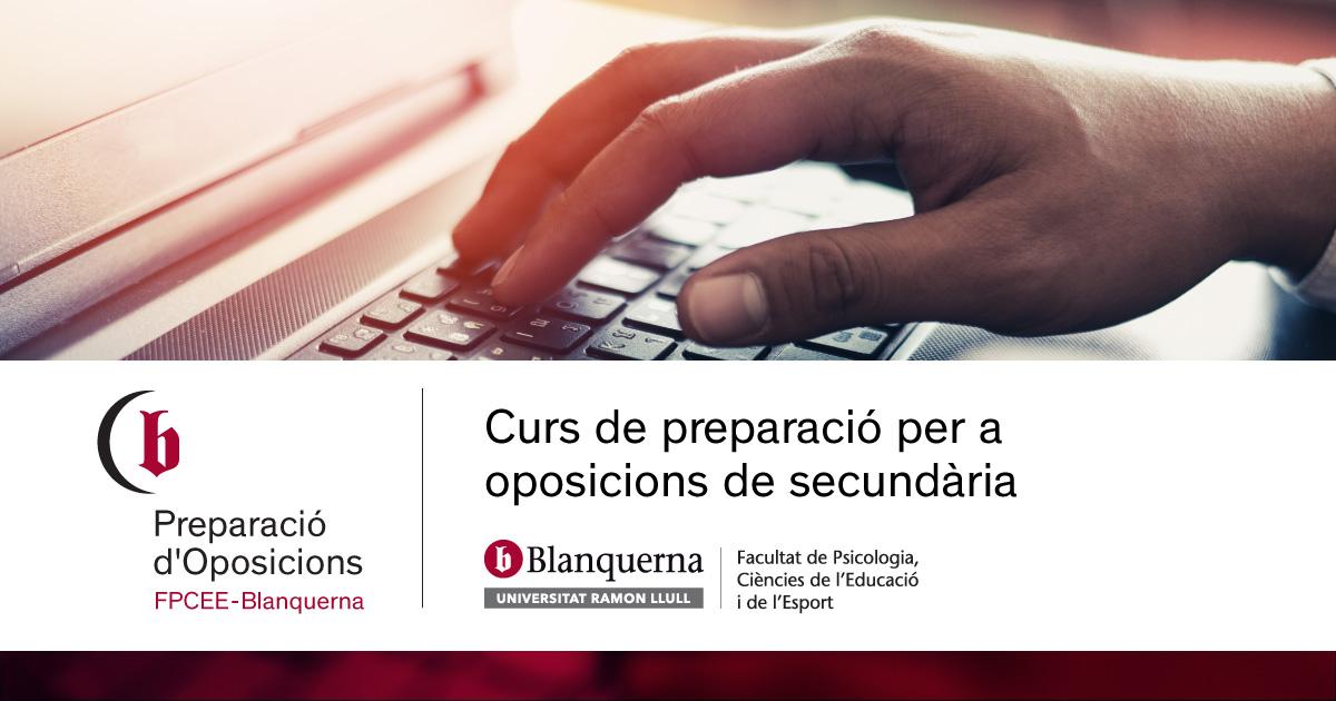 Blanquerna-URL t'ajuda a preparar les oposicions d'educació