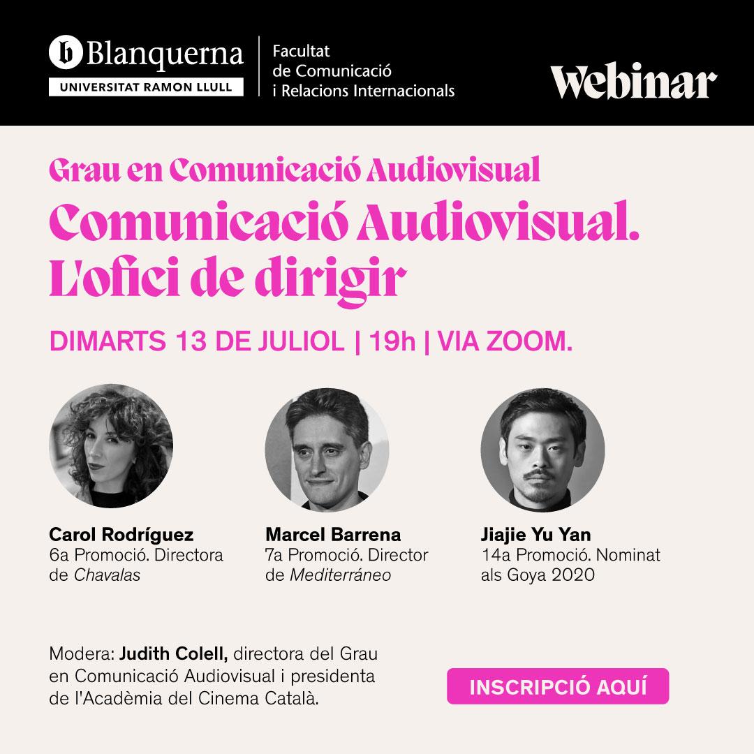 Webinar: Comunicació Audiovisual. L'ofici de dirigir