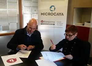 Blanquerna Salut i Microcaya signen un conveni de col·laboració