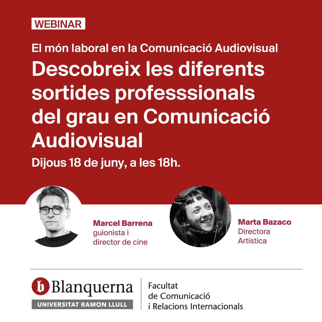 Nou webinar: Comunicació Audiovisual, del guió a la direcció d’art