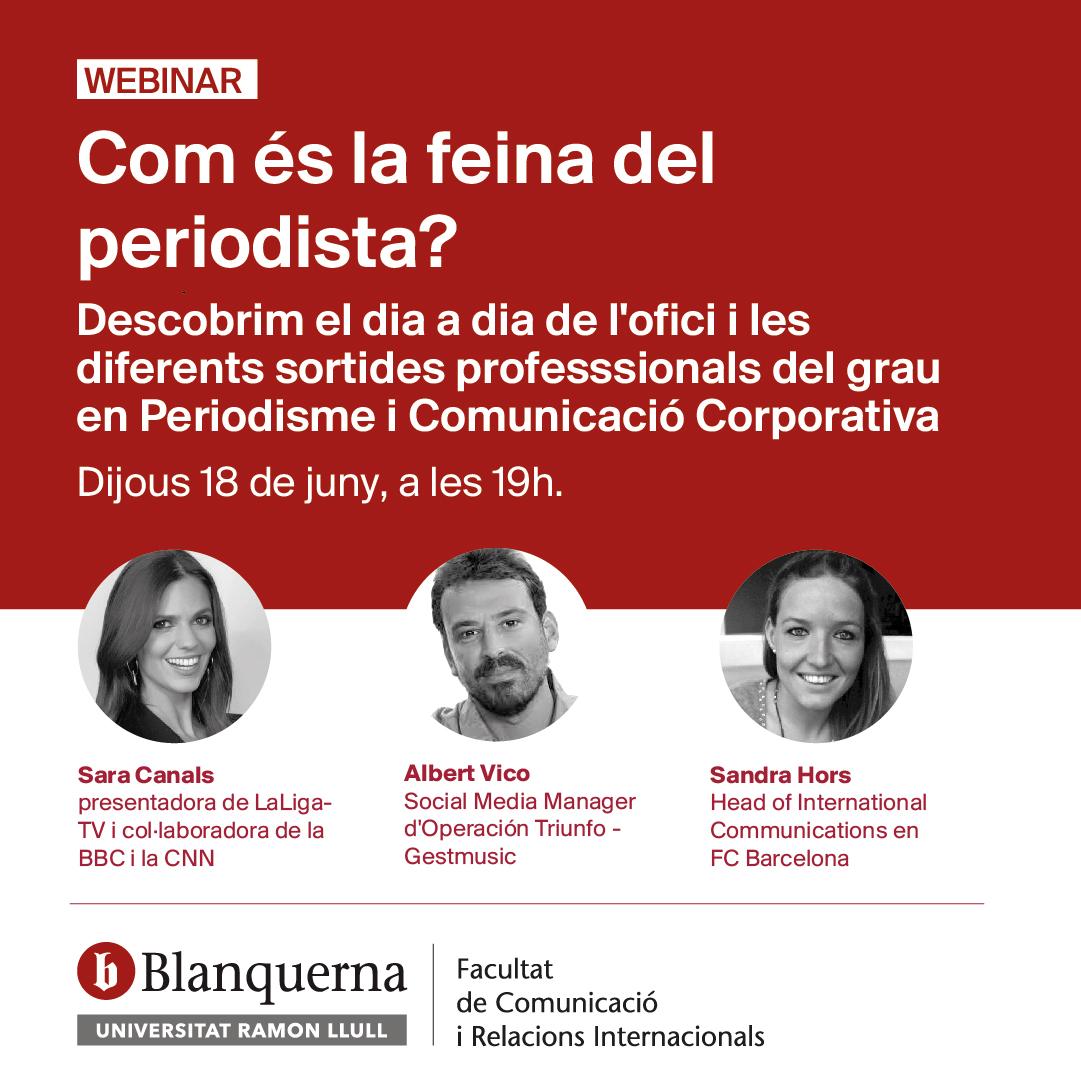 Nou webinar: Com és la feina del periodista?