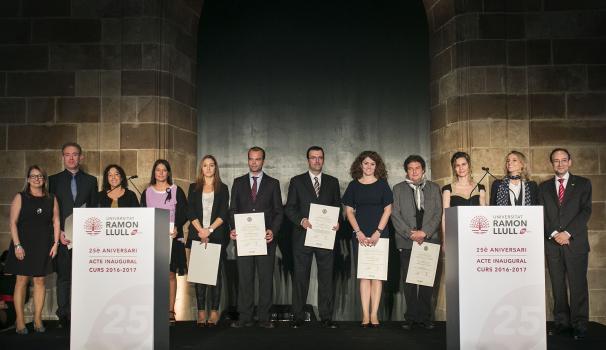 Cinco profesores de Blanquerna-URL, Premios Extraordinarios de Doctorado