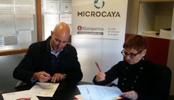 Blanquerna Salud y Microcaya firman un convenio de colaboración