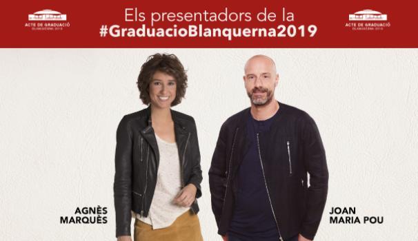 Agnès Marquès i Joan Maria Pou seran els presentadors de la Graduació Blanquerna 2019 al Palau Sant Jordi