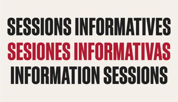 Sessions informatives presencials el dijous 17 de juny