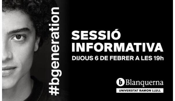 Blanquerna-URL organitza la segona sessió informativa el dijous 6 de febrer