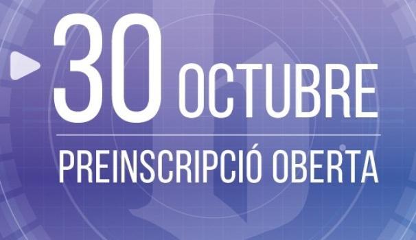 El dia 30 d'octubre s'obre el període de preinscripció per al curs 2019-2020