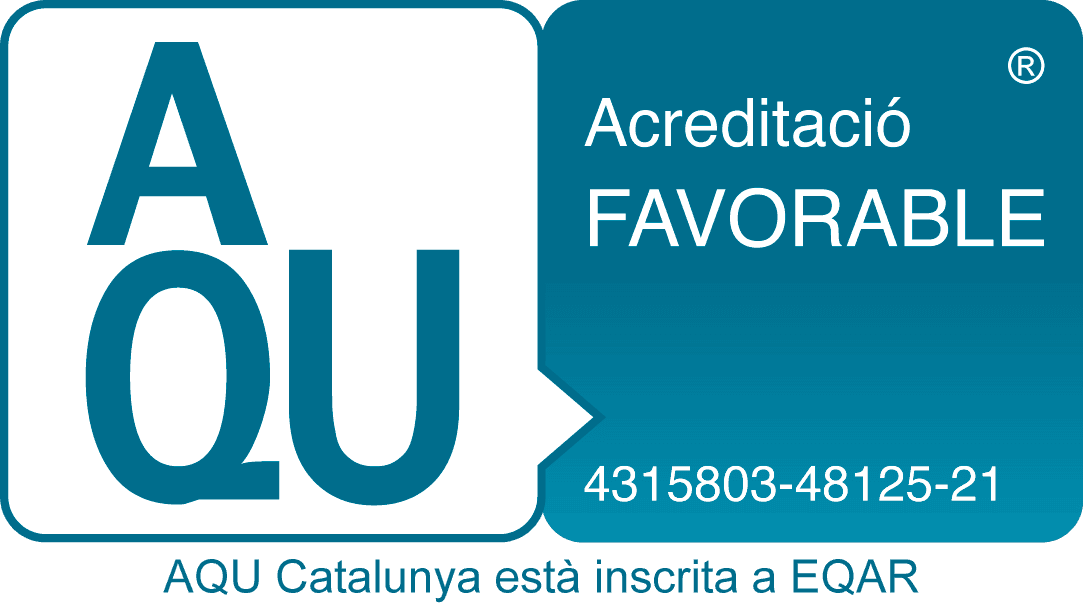 Segell AQU Màster Universitari en Activitat Física Terapèutica per a Persones amb Patologia Crònica, Envelliment o Discapacitat