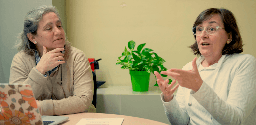 La Dra. Àngels Geis i la Dra.Carmen Flores